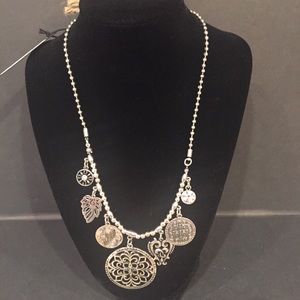 Beautiful 10” trinket necklace. Silver New w/ tags